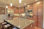 Fully Stocked Kitchen with Stainless Steel Appliances, Gas Cooktop